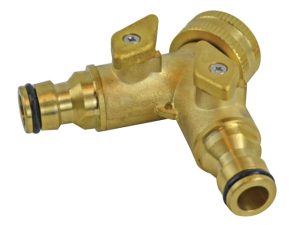 2 Way Shut Off Valve 19mm (3/4in) to 2 x 12.5mm (1/2in) FAIHOSE2WAY