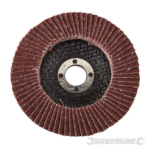 Silverline Aluminium Oxide Flap Disc 100mm 60 Grit 196514