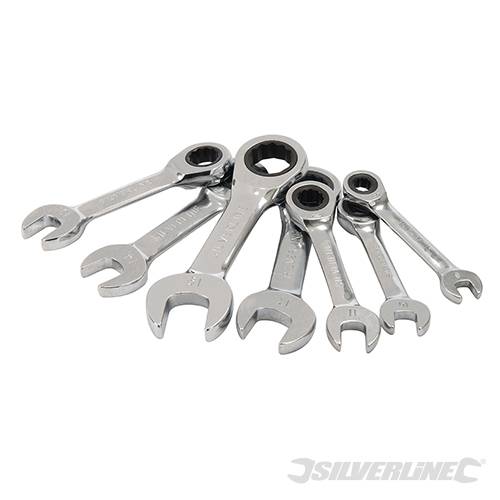Stubby Ratchet Spanner Set 7pce 8 - 19mm 199916 - Image 4