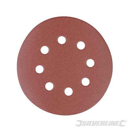 Hook & Loop Discs Punched 125mm 10pk 125mm 240 Grit 206505