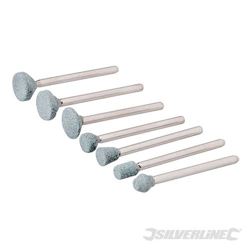 Silverline Rotary Tool Grinding Stone Set 7pce 6-12mm Dia 245055