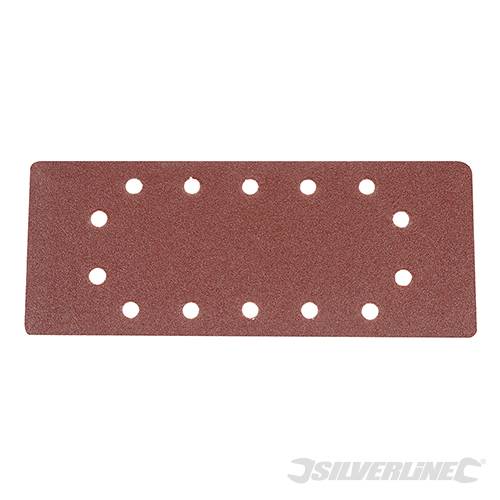 Silverline 1/2 Sanding Sheets Punched 10pk 80 Grit 245068