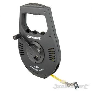 Geared Surveyors Tape 50m / 165ft x 12mm 250213