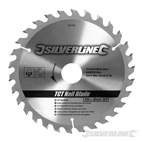 TCT Nail Blade 30T 184 x 30 - No Rings 282390
