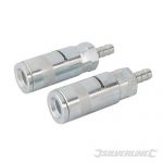 Air Line Hose End Quick Coupler 2pk 8mm Hose End 282467