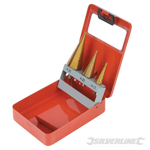 Titanium-Coated HSS Step Drill Set 3pce 3pce 282620 - Image 2