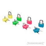 Hi-Vis Brass Padlocks Set 4pce 20mm 282715