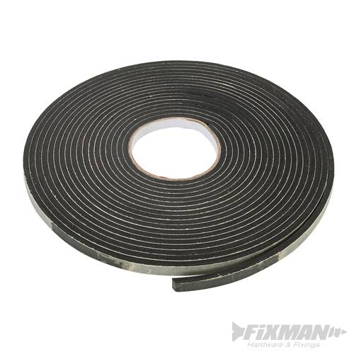 Self-Adhesive EVA Foam Gap Seal 3 - 8mm / 10.5m Black 294315