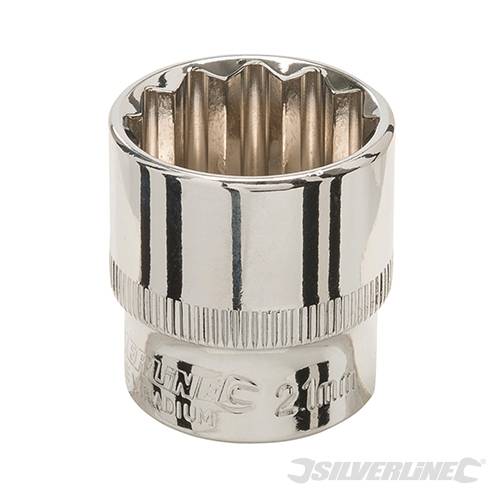 Silverline Socket 3/8" Drive 12pt Metric 21mm 312931 - Image 2