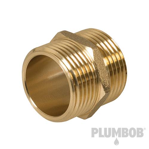 Brass Hexagon Nipple - 3/4" (Male) x 3/4" (Male) 329816