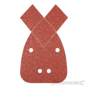Hook & Loop Detail Sander Sheets with 2 Tips 140mm 10pk 120 Grit 330967