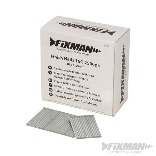 Fixman Finish Nails 16G 2500pk 38 x 1.55mm 334728