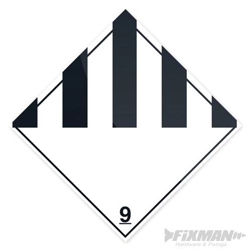 Fixman Class 9 Dangerous Goods Sign 250 x 250mm 343291