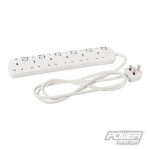 Switched Extension Lead with Neon Indicator 230V 6-Gang 2m 379955