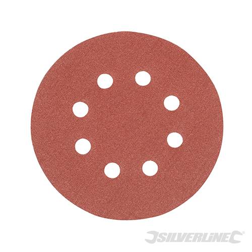 Hook & Loop Discs Punched 125mm 10pk 125mm 120 Grit 382903