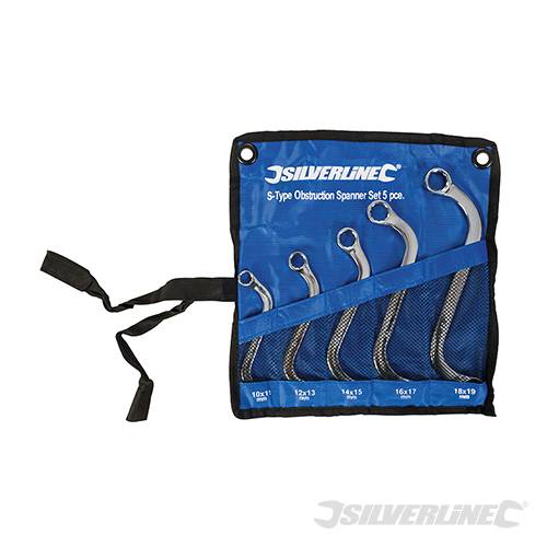 S-Type Obstruction Spanner Set 5pce 10 - 19mm 410406
