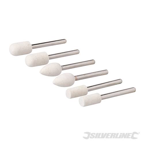 Silverline Rotary Tool Felt Polishing Point Set 6pce 6, 8mm Dia 427645