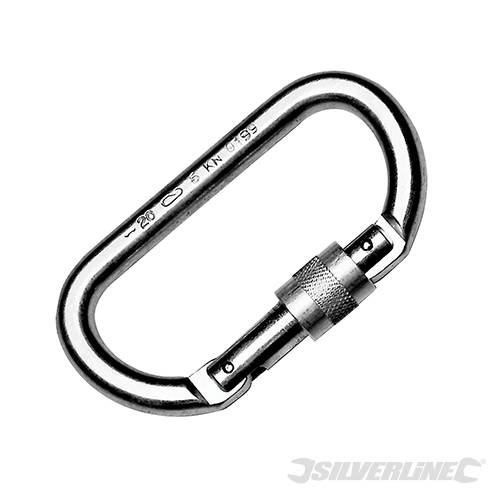 Karabiner with screw gate lock, external dimensions 108 x 56mm, internal dimensi - 427654