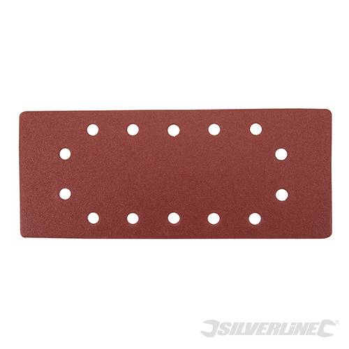 Silverline 1/2 Sanding Sheets Punched 10pk 120 Grit 427659