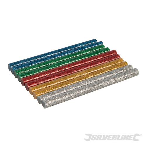 Silverline Glitter Mini Glue Sticks 7.2 x 100mm 10pk 432183