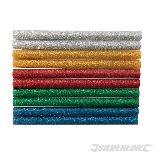 Silverline Glitter Mini Glue Sticks 7.2 x 100mm 10pk 432183 - Image 2