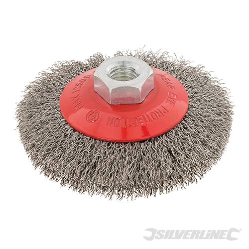 Stainless Steel Crimp Bevel Brush 100mm - M14 450322