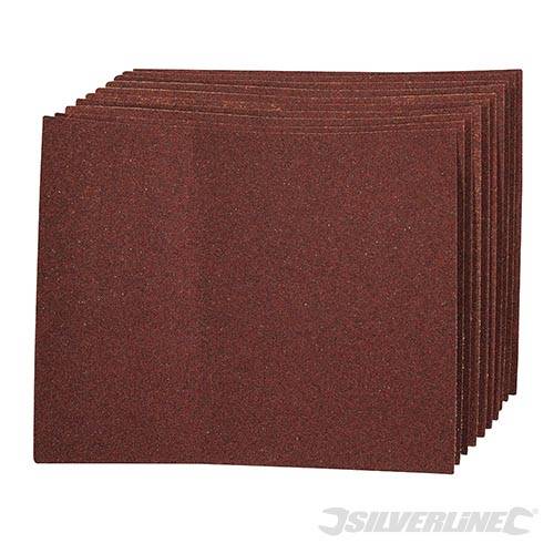 Silverline Aluminium Oxide Hand Sheets 10pk 60 Grit 456500