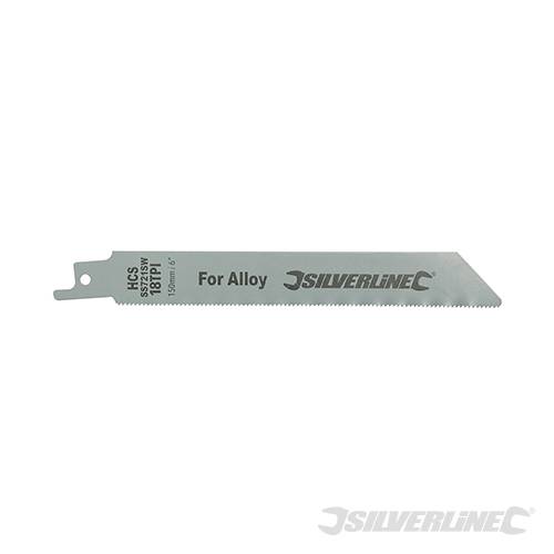 Recip Saw Blades for Alloy 5pk HCS - 18tpi - 150mm 456919 - Image 2