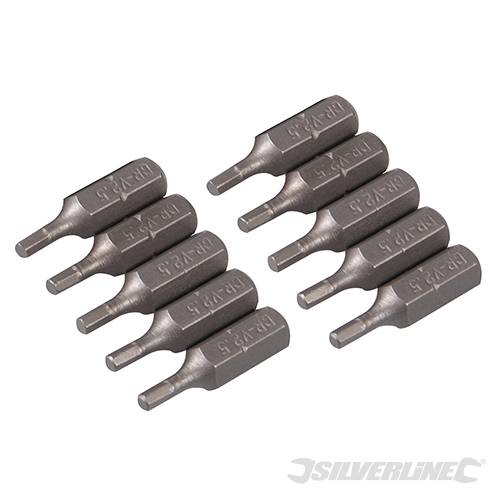 Hex Cr-V Screwdriver Bits 10pk - 456955