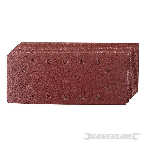 Silverline 1/2 Sanding Sheets Punched 10pk 60 Grit 457013