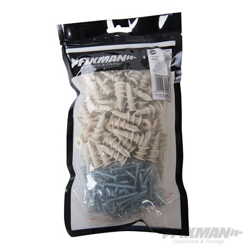 Self-Drill Fixings 100pk Nylon 12 x 32mm 475004 - Image 3