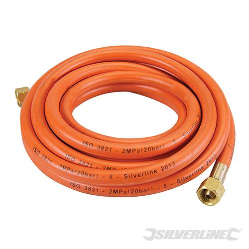 Silverline Gas Hose with Connectors 5m 522597