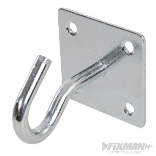 Fixman Chain Plate Electro Galvanised Hook 50mm x 50mm 526502