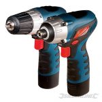 Drill Driver and Impact Driver twin pack. Includes 2 x 10.8V batteries, 1 x 3-5h