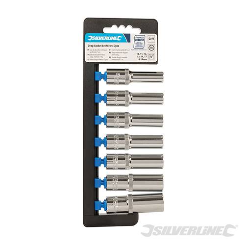 Deep Socket Set 1/2" Drive 12pt Metric 7pce 10 - 19mm 569414