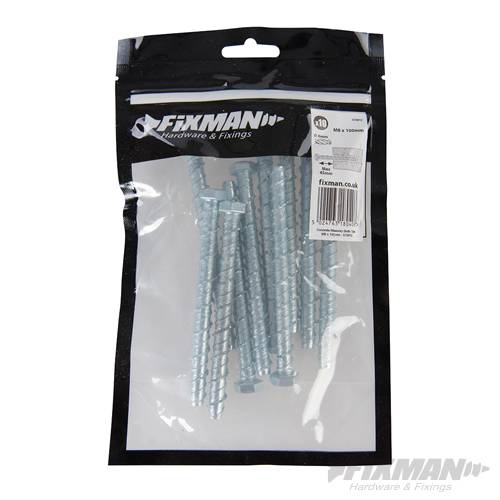 Concrete Masonry Bolts 10pk M8 x 100mm 570612 - Image 3