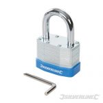 Silverline Laminated Steel Combination Padlock 50mm 585571