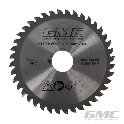GMC Tungsten Carbide-Tipped Saw Blade GTS1500 110 x 22.2 x 40T 586371