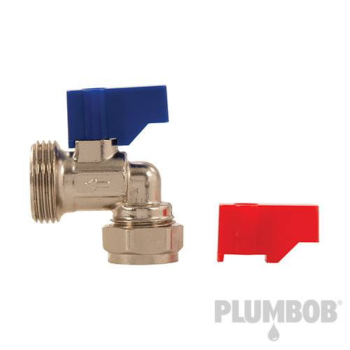 Plumbob Washing Machine Tap 15mm x 3/4" Angled 593904 - Image 2