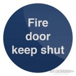 Fixman Fire Door Keep Shut Sign 80 x 80mm Rigid 596258