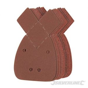 Hook & Loop Detail Sander Sheets & 2 Tips 140mm 10pk 2 x 40 597635