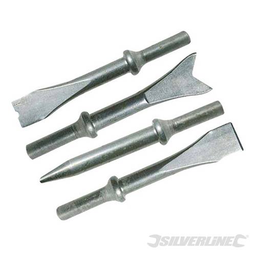 Silverline Air Hammer Chisels Set 4pce 598430