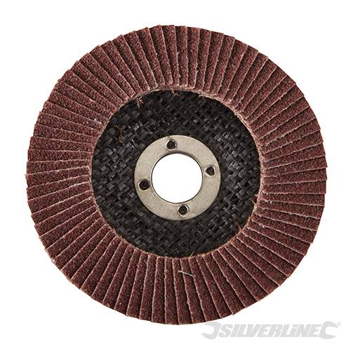 Silverline Aluminium Oxide Flap Disc 100mm 40 Grit 598448
