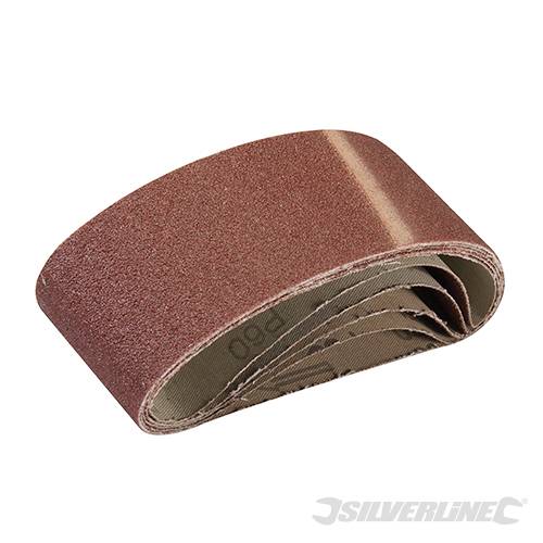 Silverline Sanding Belts 60 x 400mm 5pk 60 Grit 603333