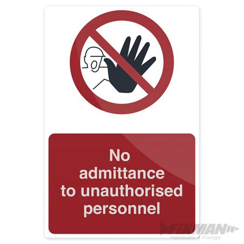 No Unauthorised Persons Allowed Beyond This Point - 608691