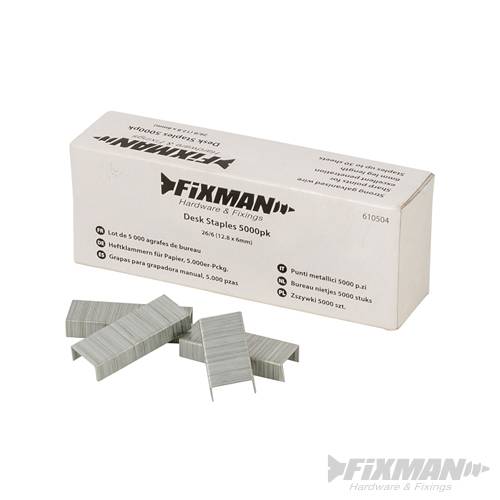 Desk Staples 5000pk 12.8 x 6mm (26/6) 610504