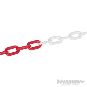 Plastic Chain 6mm x 5m Red/White 615292