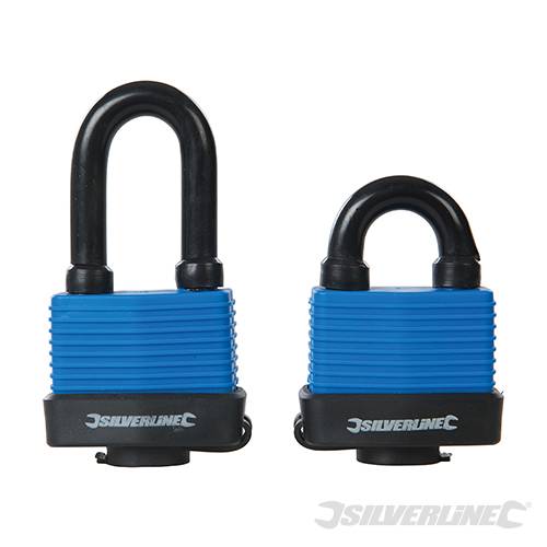 Silverline Short & Long Weather-Resistant Padlocks 2pk 2pk 644856 - Image 2