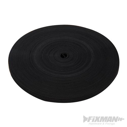 Self-Wrap Hook & Loop Tape Black 13mm x 25m 666014