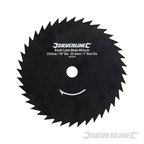 Brush Cutter Blade 40-Tooth 254mm / 10" Dia - 25.4mm / 1" Bore Dia 675319